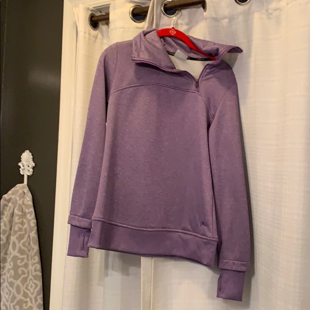Purple quarter zip sweatshirt